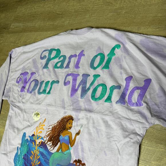 DISNEY Parks Ariel Spirit Jersey Part of Your World Live Action Tie Dye Small - Picture 7 of 13